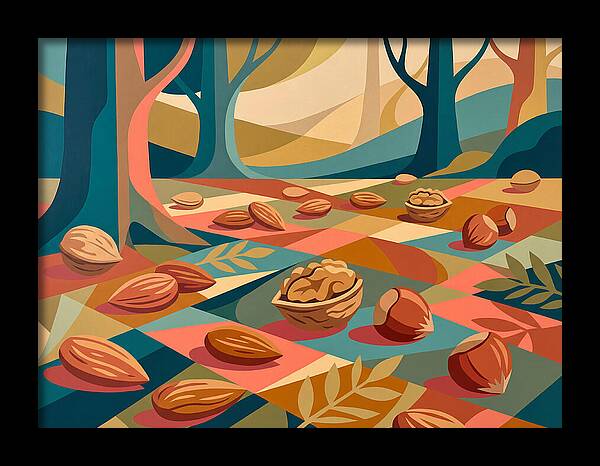 Nuts In A Colorful Landscape