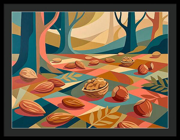 Nuts In A Colorful Landscape