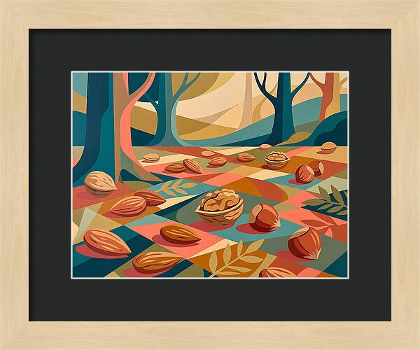 Nuts In A Colorful Landscape