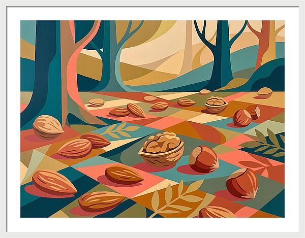 Nuts In A Colorful Landscape