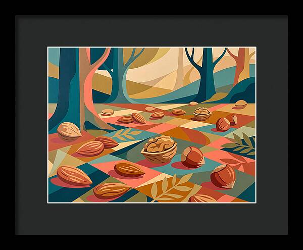 Nuts In A Colorful Landscape