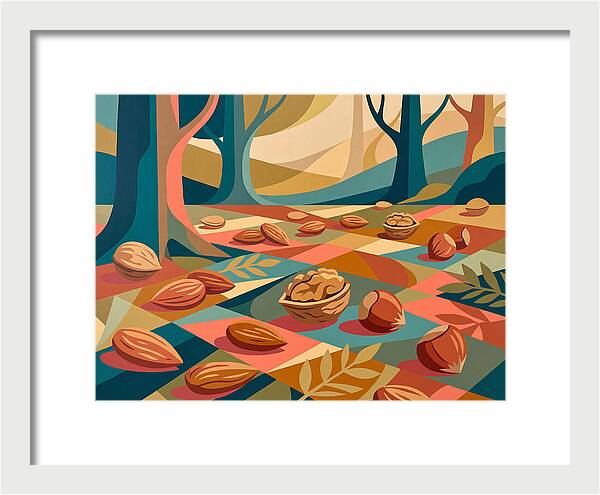 Nuts In A Colorful Landscape