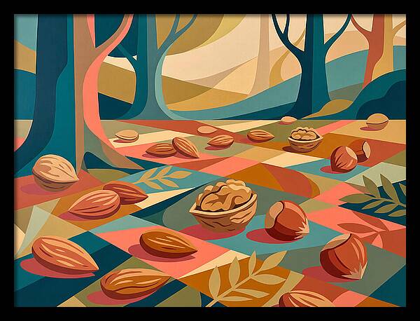 Nuts In A Colorful Landscape