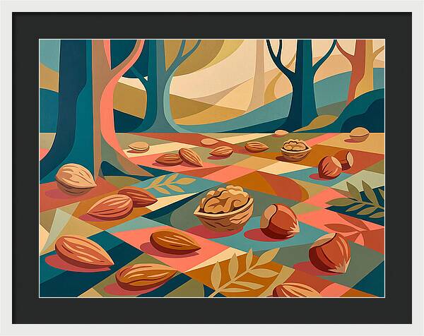 Nuts In A Colorful Landscape