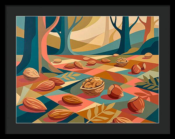 Nuts In A Colorful Landscape