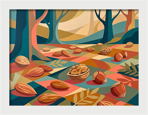 Nuts In A Colorful Landscape
