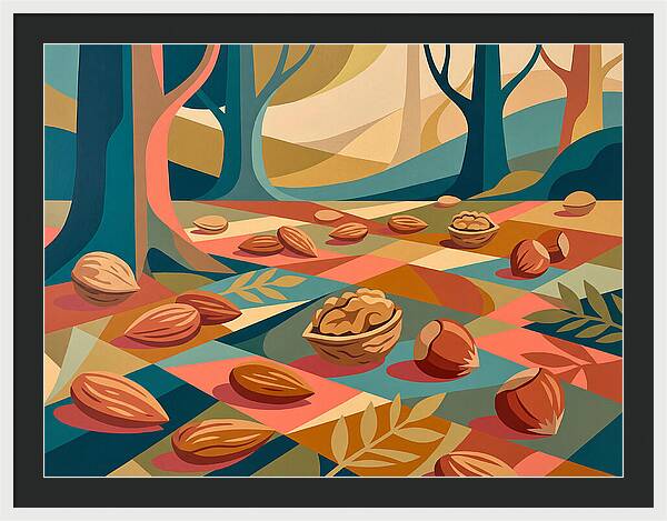 Nuts In A Colorful Landscape