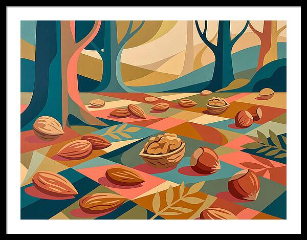 Nuts In A Colorful Landscape