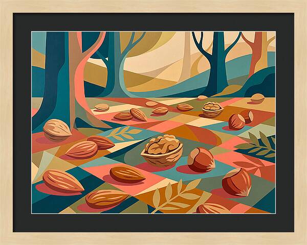 Nuts In A Colorful Landscape
