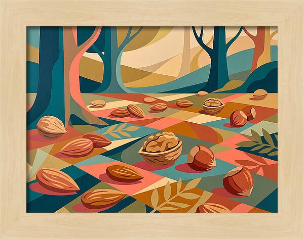 Nuts In A Colorful Landscape