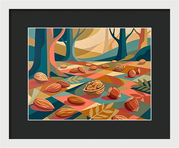 Nuts In A Colorful Landscape