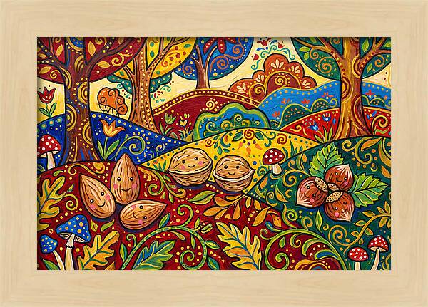 Nuts In A Vibrant Landscape