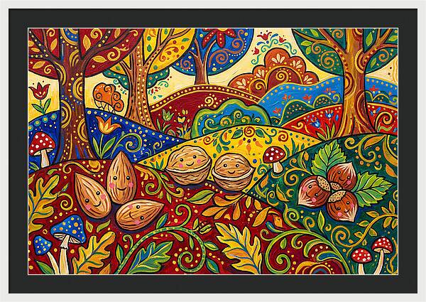 Nuts In A Vibrant Landscape