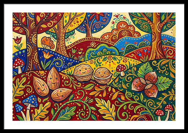 Nuts In A Vibrant Landscape