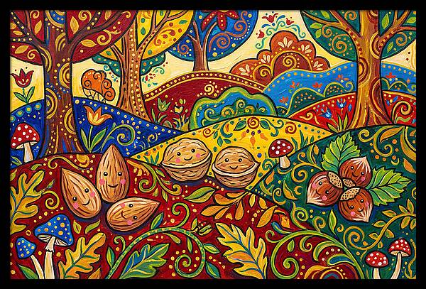 Nuts In A Vibrant Landscape