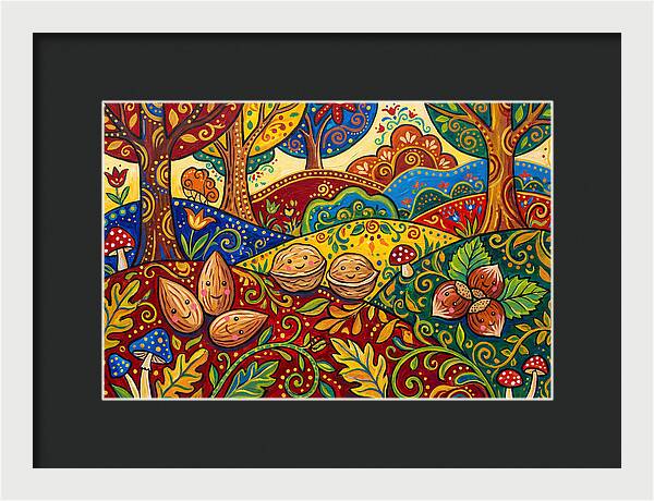 Nuts In A Vibrant Landscape