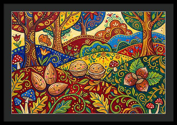 Nuts In A Vibrant Landscape
