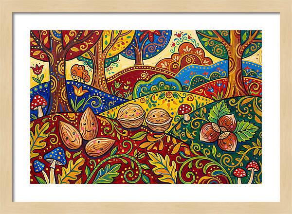 Nuts In A Vibrant Landscape