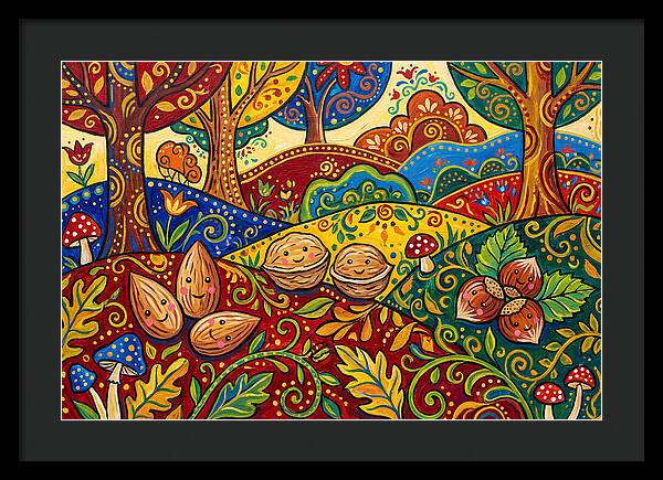 Nuts In A Vibrant Landscape