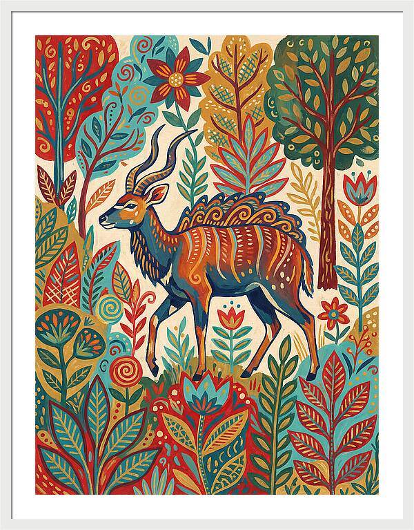 Nyala Among Vibrant Flora