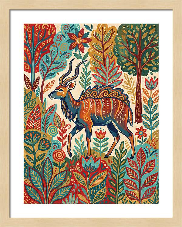 Nyala Among Vibrant Flora