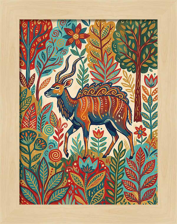 Nyala Among Vibrant Flora