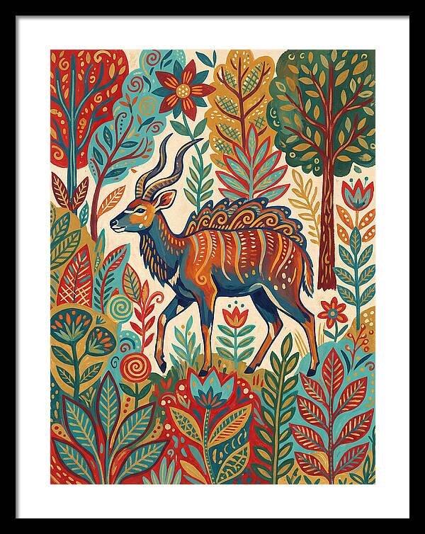 Nyala Among Vibrant Flora