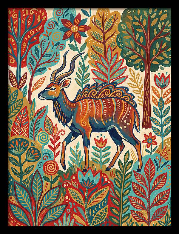 Nyala Among Vibrant Flora