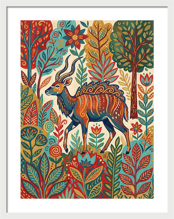 Nyala Among Vibrant Flora