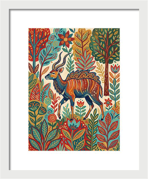 Nyala Among Vibrant Flora