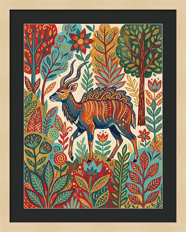 Nyala Among Vibrant Flora