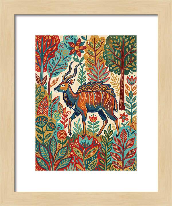 Nyala Among Vibrant Flora