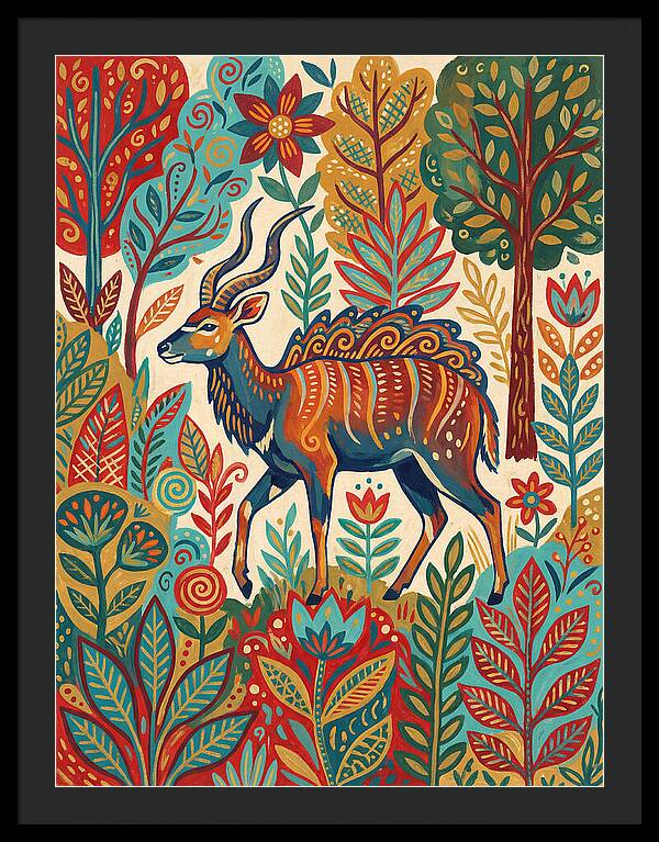 Nyala Among Vibrant Flora