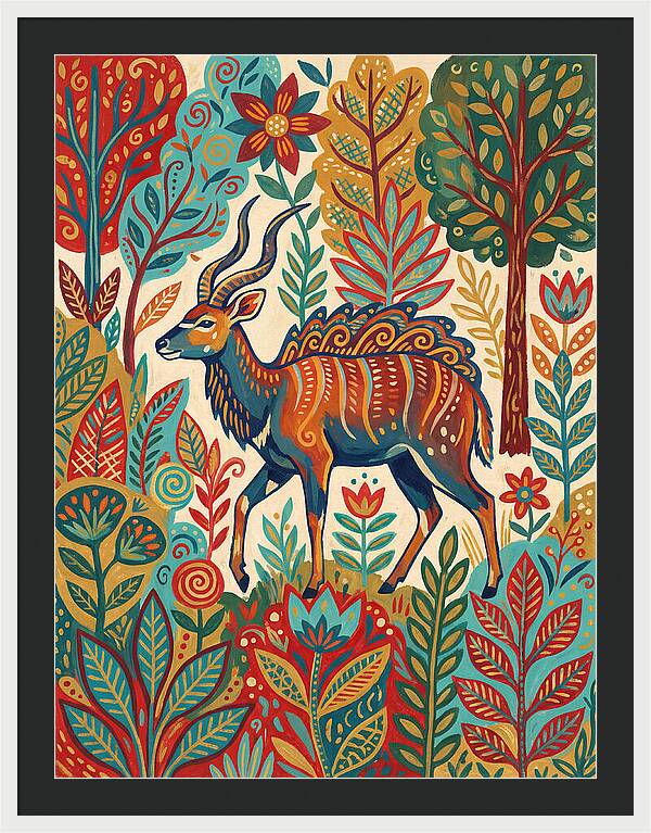 Nyala Among Vibrant Flora