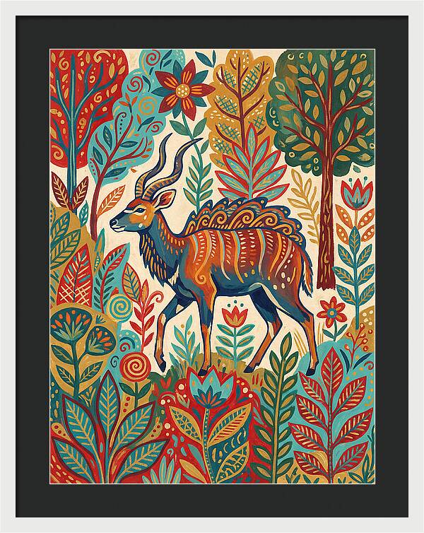 Nyala Among Vibrant Flora
