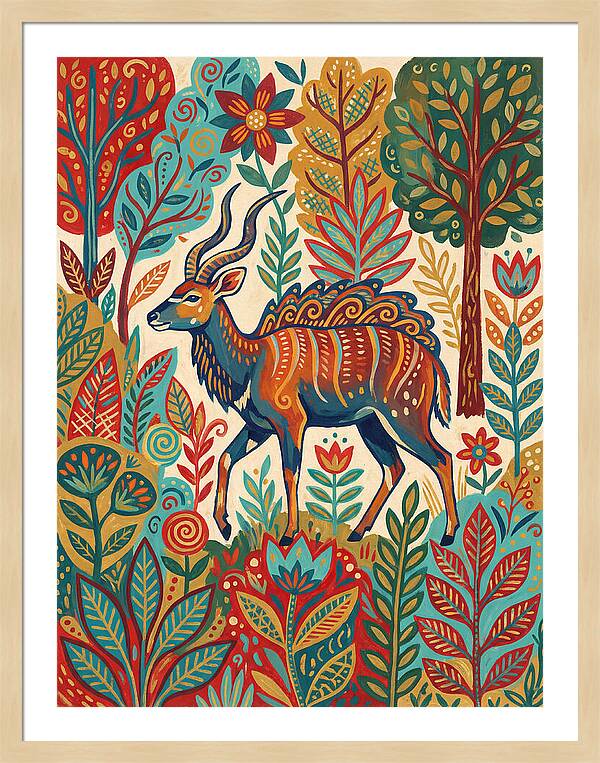 Nyala Among Vibrant Flora
