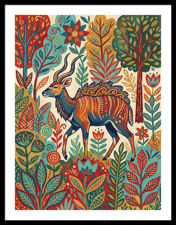 Nyala Among Vibrant Flora