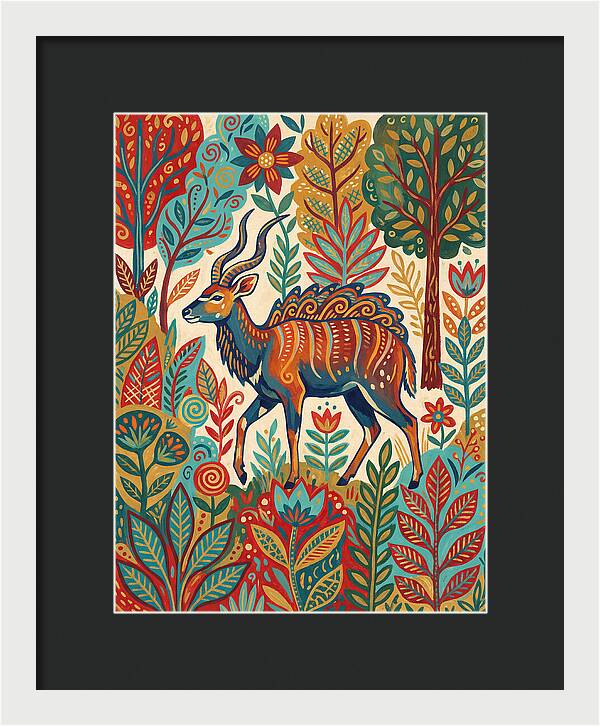 Nyala Among Vibrant Flora