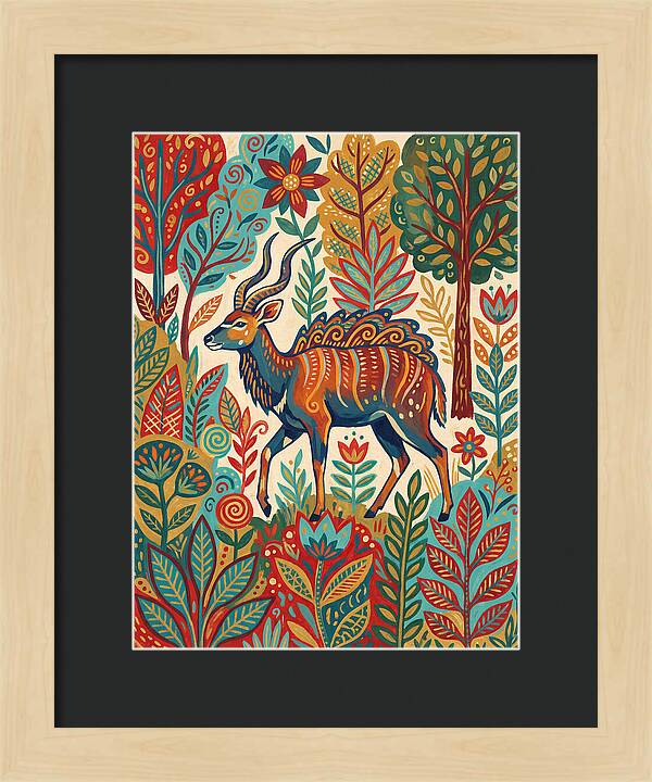 Nyala Among Vibrant Flora