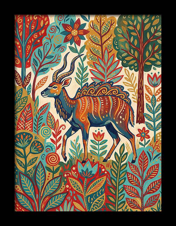 Nyala Among Vibrant Flora