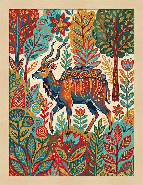 Nyala Among Vibrant Flora