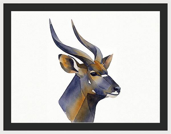Nyala In Watercolor Style