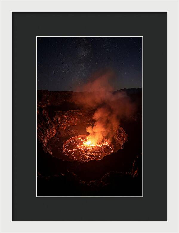 Nyiragongo Volcano Lava Lake At Night