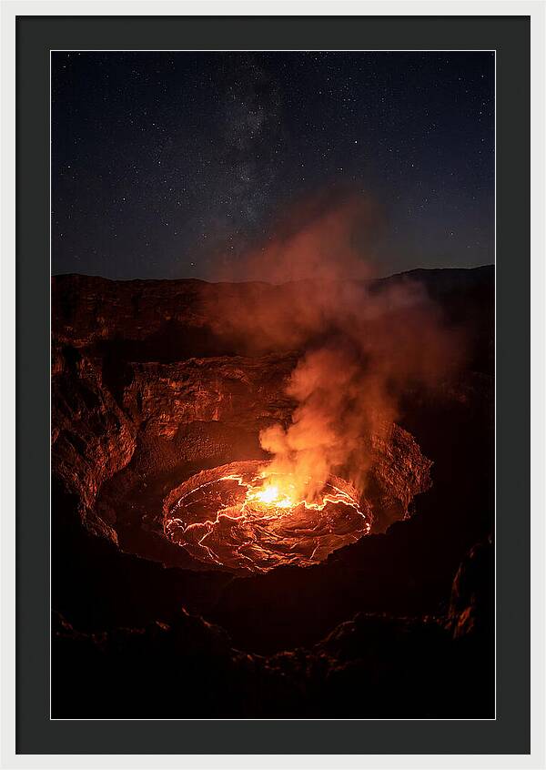 Nyiragongo Volcano Lava Lake At Night