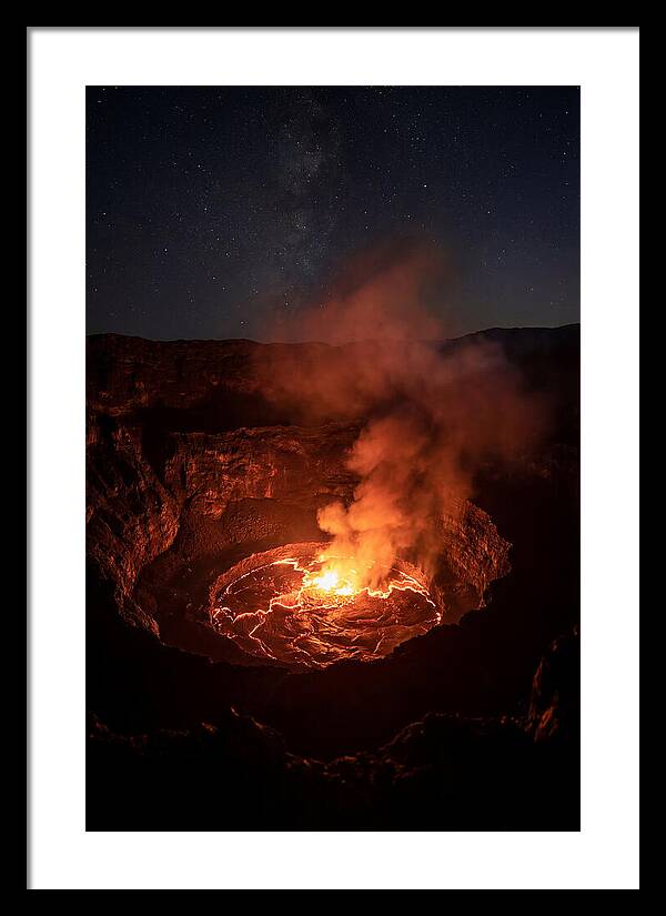 Nyiragongo Volcano Lava Lake At Night