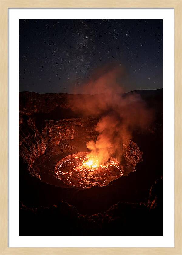 Nyiragongo Volcano Lava Lake At Night