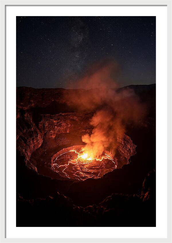 Nyiragongo Volcano Lava Lake At Night