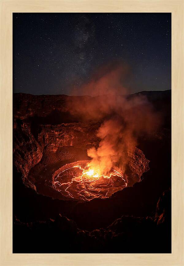 Nyiragongo Volcano Lava Lake At Night