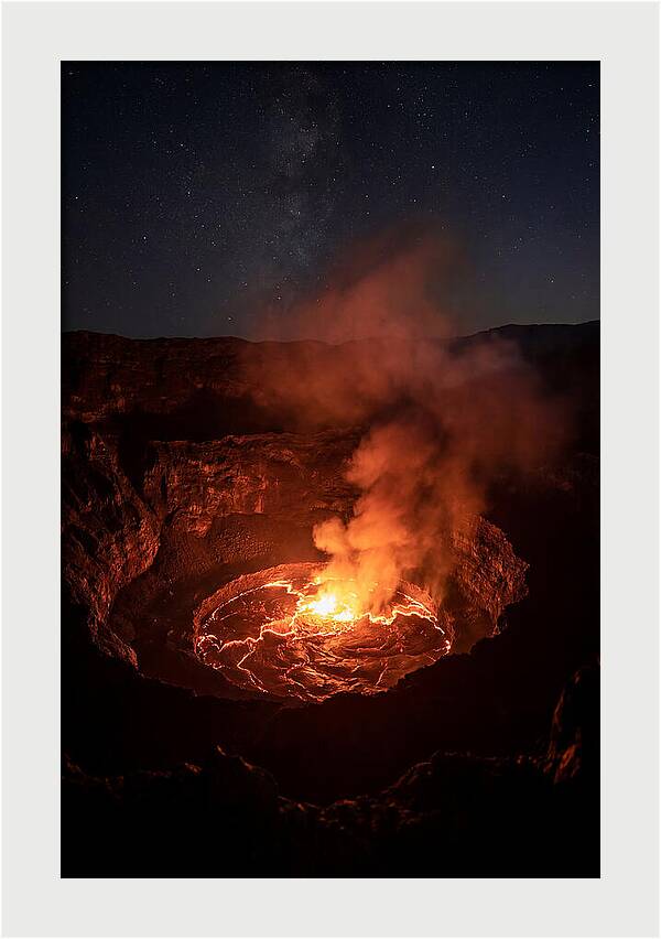 Nyiragongo Volcano Lava Lake At Night