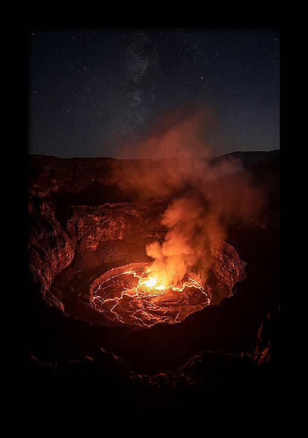 Nyiragongo Volcano Lava Lake At Night